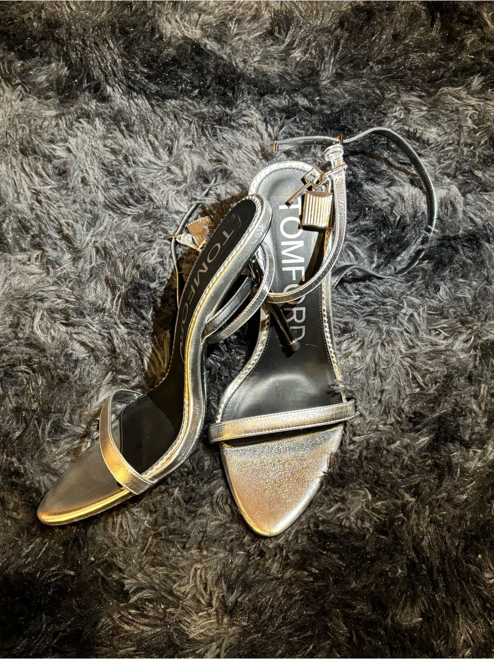 Tom Ford Padlock Metallic Stiletto